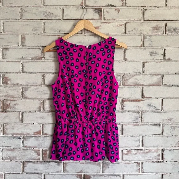 Lilly Pulitzer Pink Leopard Prink Silk Dune Tank Top Size medium - Picture 4 of 6